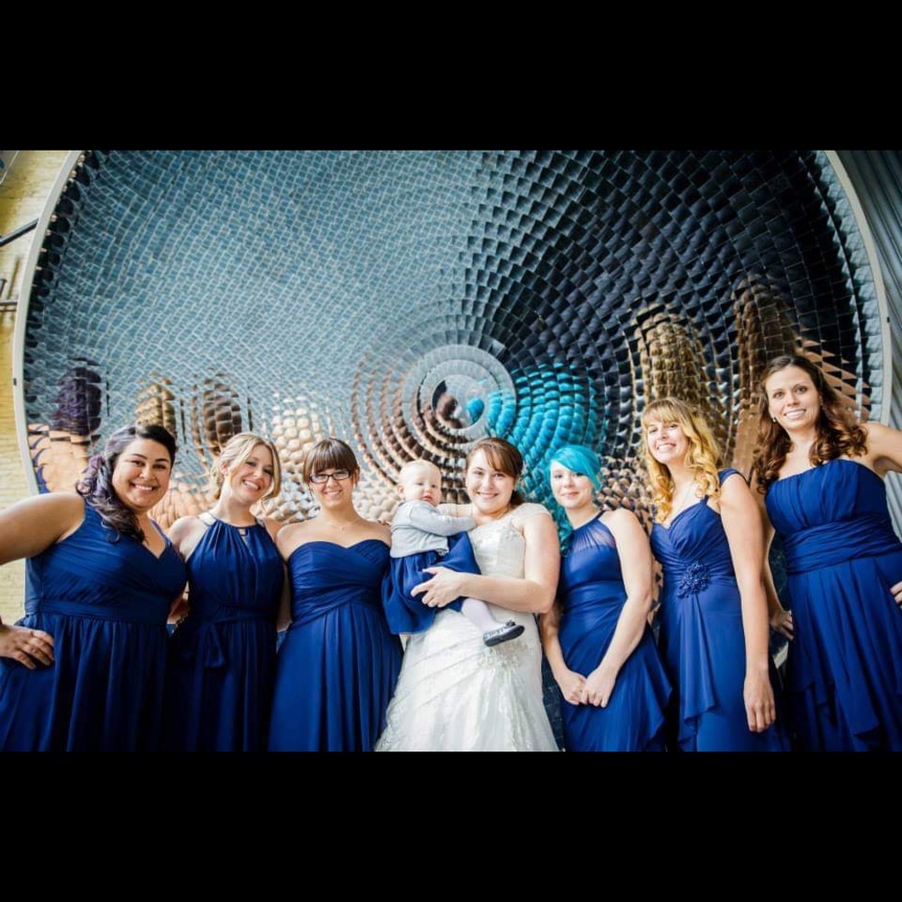 David’s Bridal in navy!